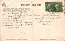 San Diego CA Harbor Street Cars Busy Street Scene Fred Harvey c1915 - Additional view 1