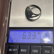 Early Fred Harvey Native American Sterling Silver Green Turquoise Ring Size 7.5 - Additional view 15