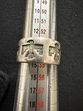 FRED HARVEY ERA STERLING SILVER 925 BELL TRADING POST 10mm THUNDERBIRD BAND - Additional view 1