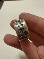 FRED HARVEY ERA STERLING SILVER 925 BELL TRADING POST 10mm THUNDERBIRD BAND - Additional view 4