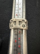 FRED HARVEY ERA STERLING SILVER 925 BELL TRADING POST 10mm THUNDERBIRD BAND - Additional view 5