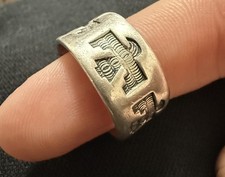 FRED HARVEY ERA STERLING SILVER 925 BELL TRADING POST 10mm THUNDERBIRD BAND - Additional view 6