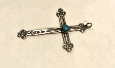 FRED HARVEY 925 STERLING SILVER TURQUOISE 1.5