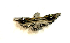 THUNDERBIRD TURQUOISE GREEN FRED HARVEY ERA 925 STERLING SILVER BROOCH VINTAGE - Additional view 2