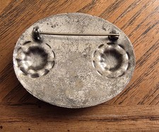 Vintage Southwestern Silver Fred Harvey Era Turquoise Pin Brooch - Additional view 4