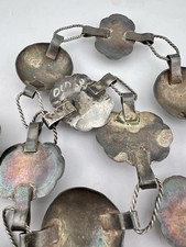 Vtg 1940's Fred Harvey Era Navajo Coin Silver Petrified Wood Stamped Concho Belt - Additional view 12