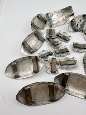 Vtg Fred Harvey Navajo Sterling Silver Natural Turquoise Stamped 18 Concho Belt - Additional view 9