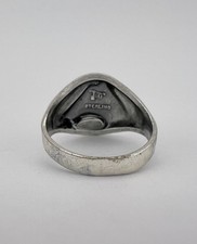 Vtg Fred Harvey Style Sterling Silver Lasso Horse Equestrian Stamped Band Ring - Additional view 4
