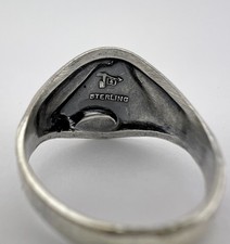 Vtg Fred Harvey Style Sterling Silver Lasso Horse Equestrian Stamped Band Ring - Additional view 5