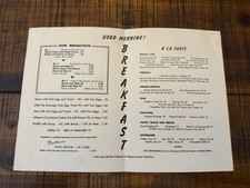Vintage 1951 Fred Harvey Breakfast Menu Union Station St. Louis - Additional view 1