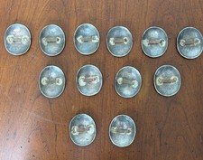 Vintage coin silver conchas conchos hand stamped Fred Harvey era - Additional view 4