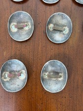 Vintage coin silver conchas conchos hand stamped Fred Harvey era - Additional view 5