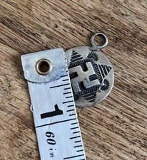 Vintage Navajo Whirling Log Silver Pendant Southwest Fred Harvey Era - Additional view 3