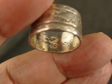 NAVAJO FRED HARVEY INGOT SILVER CIGAR BAND RING 1930'S TUCSON ESTATE - Additional view 5