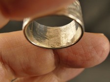 NAVAJO FRED HARVEY INGOT SILVER CIGAR BAND RING 1930'S TUCSON ESTATE - Additional view 6