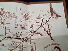 c1950 Large Paper Placemat Santa Fe Railway Fred Harvey Dining Folded VTG READ - Additional view 4