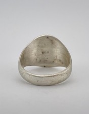 Vintage Fred Harvey Style Sterling Silver Fox Turquoise Stamped Arrow Ring - Additional view 4