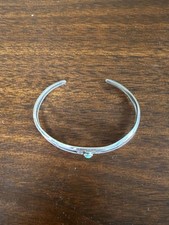 Vintage Navajo Fred Harvey Era Turquoise Whirling Log Silver Arrow Cuff Bracelet - Additional view 9