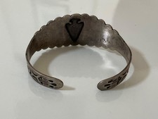 VTG Old Pawn Fred Harvey Era Sterling Silver Bracelet with Turquoise Bracelet - Additional view 3