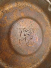 Fred Harvey Stamped Copper Ashtray Navajo Thunderbird Bear Claw Arrow 5-3/4 inch - Additional view 1