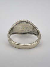 Vtg Fred Harvey Style Sterling Silver Turquoise Thunderbird Stamped Band Ring - Additional view 6