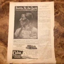 1911 Santa Fe deluxe Fred Harvey Indian California ATSF Train Railway Print Ad - Additional view 4