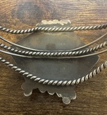 Vintage 1930-60s Southwestern Silver & Turquoise Cuff Bracelet - Fred Harvey Era - Additional view 5