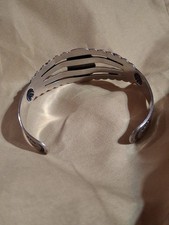 Fred Harvey Era Navajo Sterling Turquoise Heart ARROWHEAD Bracelet Size 6.5 In - Additional view 8