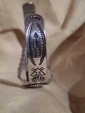 Fred Harvey Era Navajo Sterling Turquoise Heart ARROWHEAD Bracelet Size 6.5 In - Additional view 10