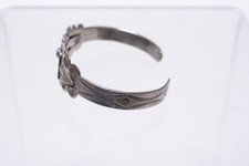 Navajo Sterling Silver Bracelet; Early Fred Harvey Style; Thunderbird - Additional view 1