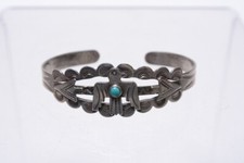 Navajo Sterling Silver Bracelet; Early Fred Harvey Style; Thunderbird