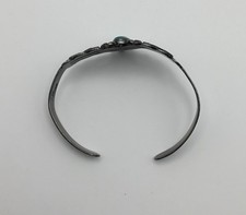Fred Harvey Era CoinSilver Turquoise Native American Cuff Bracelet-signed-5-1/2” - Additional view 17