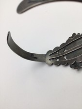 Fred Harvey Era CoinSilver Turquoise Native American Cuff Bracelet-signed-5-1/2” - Additional view 9