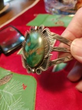 Sterling Silver Fred Harvey Royston Turquoise Cuff. 6 Inchs With 1 Inch Gap.... - Additional view 2