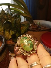 Sterling Silver Fred Harvey Royston Turquoise Cuff. 6 Inchs With 1 Inch Gap....