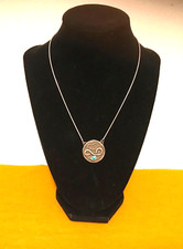 💥 Native Navajo Fred Harvey Sterling Silver Turquoise Pendant By Joleen Yazzie - Additional view 4