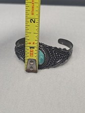 Vintage Fred Harvey Era Navajo Sterling Silver Arrows Cuff Bracelet 33.5 Grams - Additional view 6