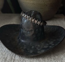 Vintage Navajo Sterling Silver Fred Harvey Repousse Cuff  - Additional view 2