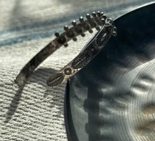 Vintage Navajo Sterling Silver Fred Harvey Repousse Cuff  - Additional view 4