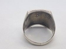 Vintage Bell Trading Post Sterling Turquoise Thunderbird Ring Fred Harvey Size 9 - Additional view 7