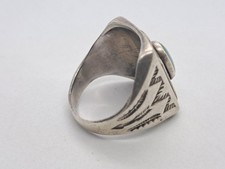 Vintage Bell Trading Post Sterling Turquoise Thunderbird Ring Fred Harvey Size 9 - Additional view 9