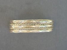 Fred Harvey Era Native American Sterling 925 Stamped Rope Design Cuff Bracelet - Additional view 2