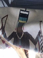 Vintage 1930 Authentic Fred Harvey Navaho Yei Rug X-Large 92”x 55” - Additional view 13