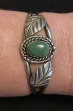 Vintage Fred Harvey era Navajo-style split shank cuff bracelet - Additional view 5