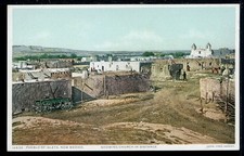 Early Fred Harvey Isleta New Mexico Pueblo Historic Vintage Detroit Pub Postcard