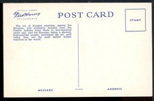 1937 Fred Harvey Navajo Blanket Weaving De Chelly Arizona Vintage Postcard - Additional view 1