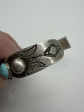 NATIVE AMERICAN NAVAJO OLD ROYSTON TURQUOISE & STERLING BRACELET FRED HARVEY ERA - Additional view 7