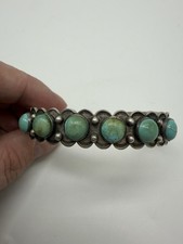 NATIVE AMERICAN NAVAJO OLD ROYSTON TURQUOISE & STERLING BRACELET FRED HARVEY ERA