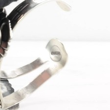 Fred Harvey Era Block Turquoise Stamped Sterling Silver Cuff Bracelet - Additional view 7