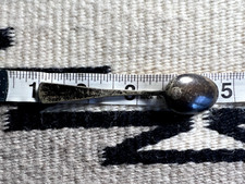 Vintage Southwestern TURQUOISE CABOCHON STERLING SPOON hand stamping Fred Harvey - Additional view 5